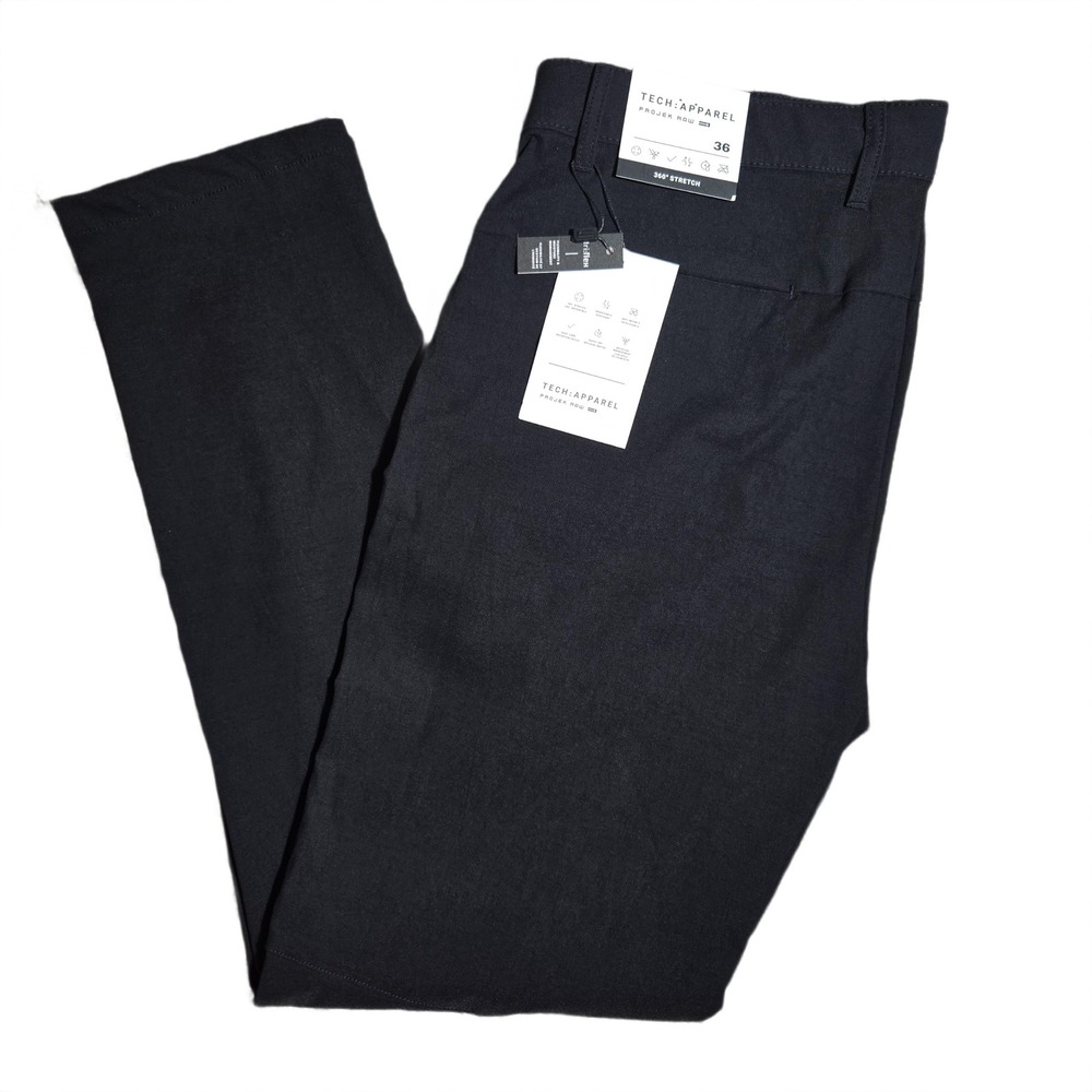 NEW Projek Raw Tech Apparel Mens 36 Black Noir Stretch Performance Pants